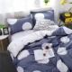 Bông vải cotton bốn mảnh màu đỏ 1,8m1,5 giường đôi chăn ga gối đệm ký túc xá đơn ba mảnh đặt xung 4 chăn ga cưới