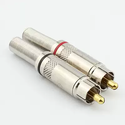 High quality gold plated RCA head lotus plug Lotus welding head audio and video connector AV Lotus wiring