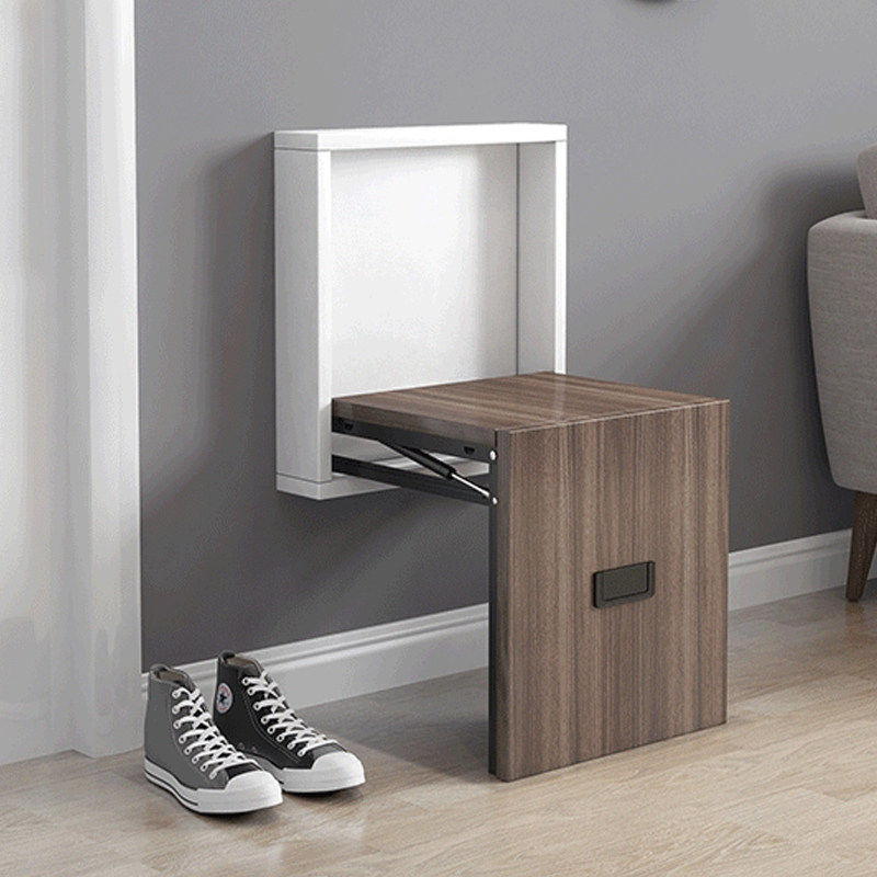 Folding and changing shoes stool wall-mounted ultra-thin Home doorway Xuanguan Folding Chair Invisible Wearing Shoes stool hanging wall Hide stools