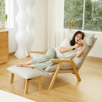 Single Sloth Sofa Reclining Living-room Balcony Casual Sofa Single Chair Can Lie Sleeping Backrest Lying Down Solid Wood Chair