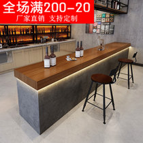Cement art paint bar retro bar milk tea shop gym cashier wabi-sabi style front desk customization