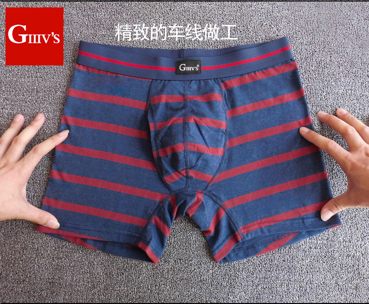 Cộng với chất béo nam cotton đồ lót nam boxer cộng với đoạn dài cotton trung niên cao eo thêm kích thước lớn lỏng chân dài chịu mài mòn chân