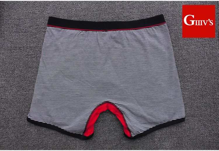 Kích thước lớn nam đồ lót nam cotton boxers cộng với quần dài đầu cộng với phân bón cộng với lớn trung niên cao eo chịu mài mòn chân thủy triều