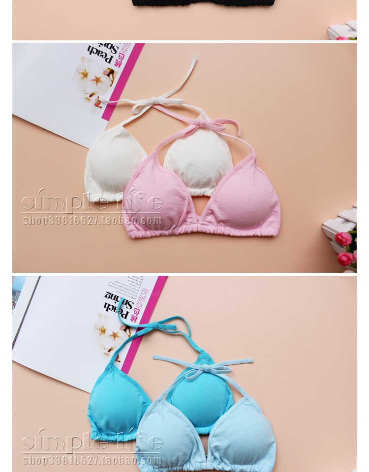 Cô gái quấn ngực corsage sexy dây đeo bikini đồ lót với ngực pad ống top bra cotton sinh viên mà không có vòng thép áo dán ngực