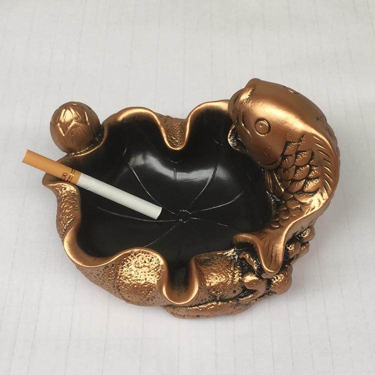 Retro lotus leaf fish ashtray home decoration study living room jewelry to send family boyfriend birthday gift