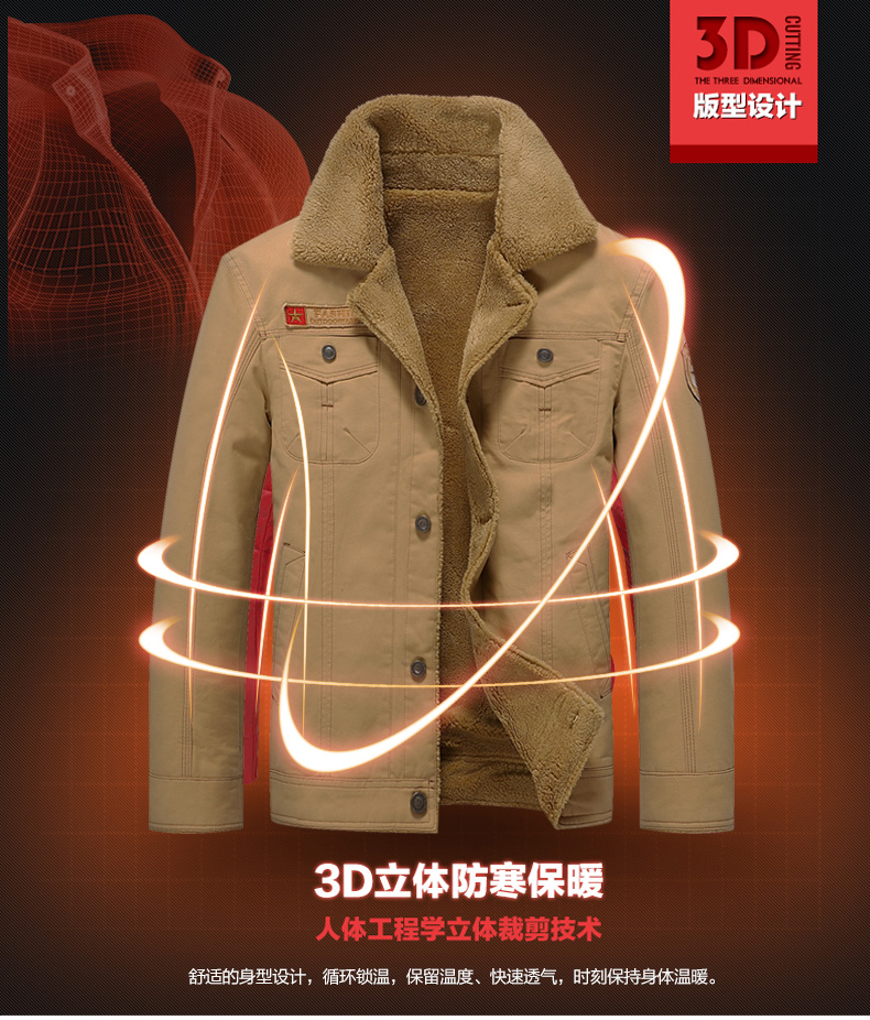 Áo khoác nam mùa thu XL Quần áo bảo hộ lao động Áo cotton Áo khoác mỏng Đặc biệt bộ vest nam