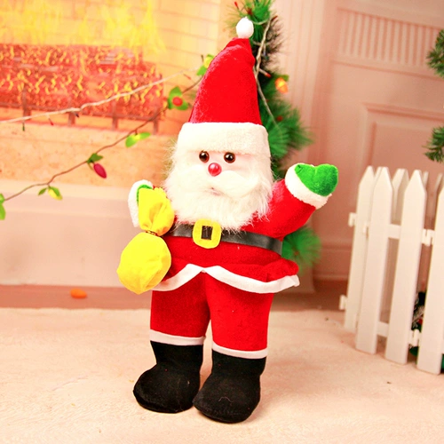 Рождественская детская плюшевая музыкальная игрушка для друга, кукла для пожилых людей, декор