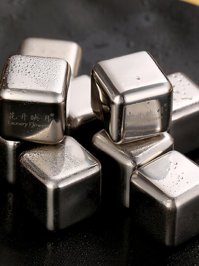 304 stainless steel ice cube metal ice tartar quick-frozen steel whiskey does not melt ice particles iced beverage Douyin ice clip