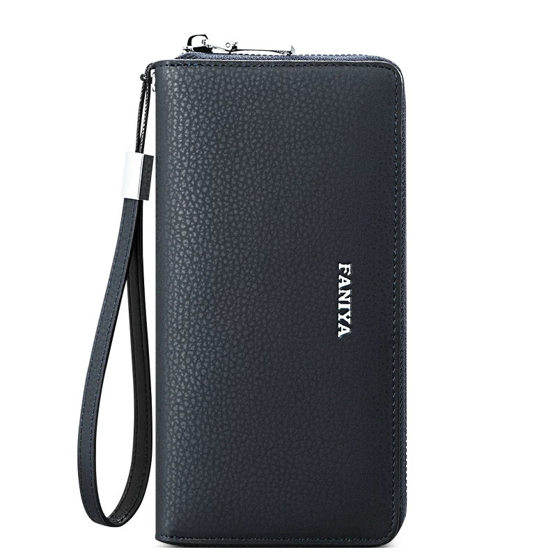 Wallet, leather hand loop bag, capacious card holder, genuine leather