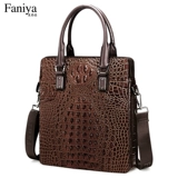 Барсетка, квадратная кожаная сумка на одно плечо, сумка через плечо, крокодиловый принт, из натуральной кожи