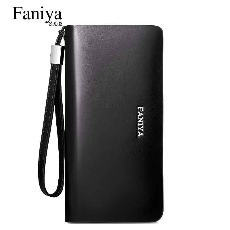 Wallet, leather hand loop bag, capacious card holder, genuine leather