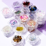 Украшение для ногтей, аксессуар, блестки для ногтей, шелковые нитки, наклейки, коллекция 2023, популярно в интернете