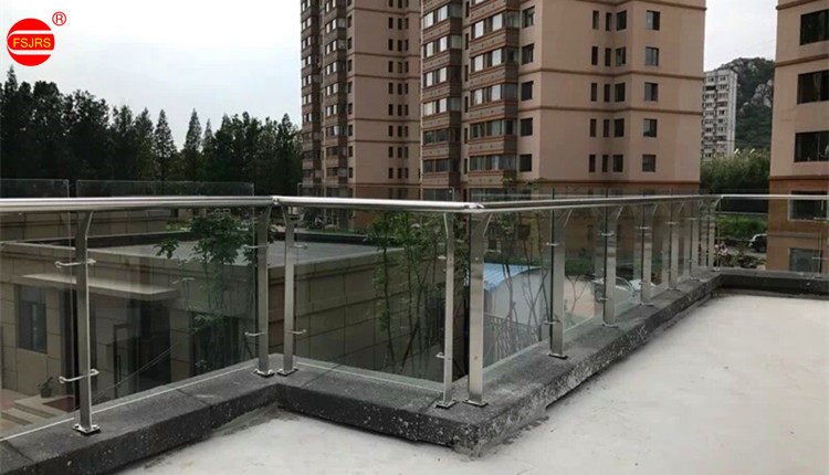 [USD 41.64] Stair guardrail glass balcony pillar mall railings project ...