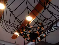Halloween props Haunted house bar decoration supplies 3middot 6m black large spider web bold