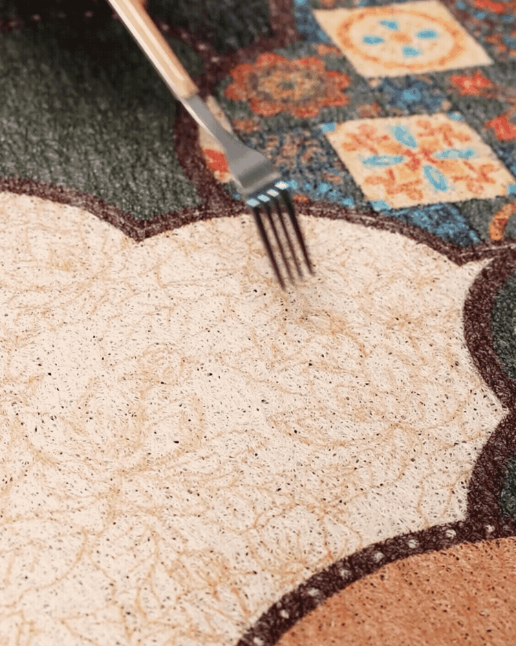 Cute Miffy Rabbit Silk Loop Doormat for Home Entrance, Mud-Scraping and Dirt-Resistant Foot Mat