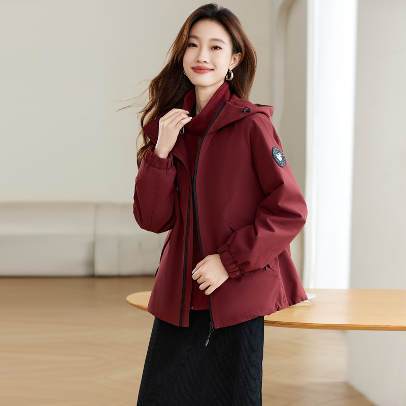Parka Jacket for Women, New Winter Style, Loose Fit, Detachable Liner, Fleece-Lined, Thickened Two-Piece Set, Plus Size Cotton Coat, Trench Coat