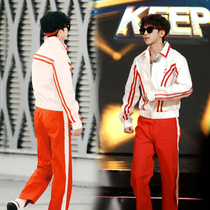 Running male Cai Xukun star with the same jacket hip-hop sports trousers team uniform childrens hip-hop team custom 549