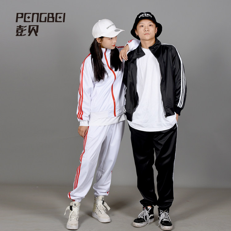 Spring Autumn Sports Suit Suit Three Ways Bar Bf Wind Hip Hop Great Size Class Dress Street Dance Team Zidance Custom 033