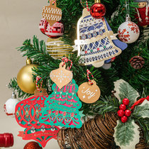 New Korean creative Christmas party decoration greeting card beautiful bronzing room Christmas tree decoration high-end hanging decoration