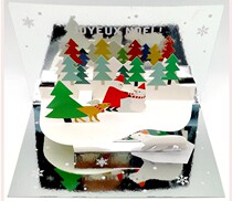 Creative Christmas Eve decoration thanks blessing card Christmas card Christmas stereo mirror greeting card