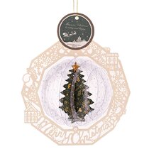 MOKA Japan creative 3D Three-dimensional Christmas Greeting Card Crystal Christmas Crystal Decoration hanging Gift Card