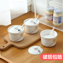 Ceramic Seasoning Jar Kitchen Sauce Bottle of Bottle Kit Home Salt Jars Sauce Bottle Condiment Jars Box Sugar Jars Single