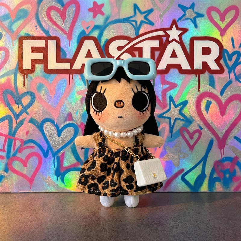 Japanese Flastar Leopard Print Spicy Girl Yuy Doll Bag Pendant High-End Keychain Accessory Gift for Girls Japanese Flastar Leopard Print Spicy Girl Yuy Doll Bag Pendant High-End Keychain Accessory Gift for Girls