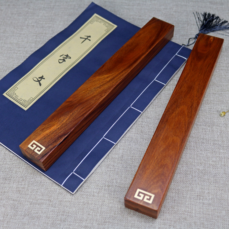 Acid branch wood paperweight ruler wooden creative mahogany Wenzhen study four treasures pressed paper student calligraphy ruler simple