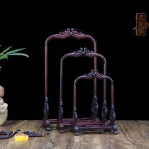 Red acid branch wood carving crafts solid wooden gantry hanging jade frame hanging jade frame Jewelry jewelry jade frame display props frame