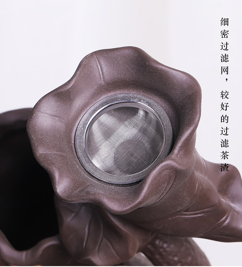 Tea sets accessories 6 gentleman Chinese violet arenaceous the young monk Tea taking to receive tube furnishing articles wenge ChaGa ChaZhen