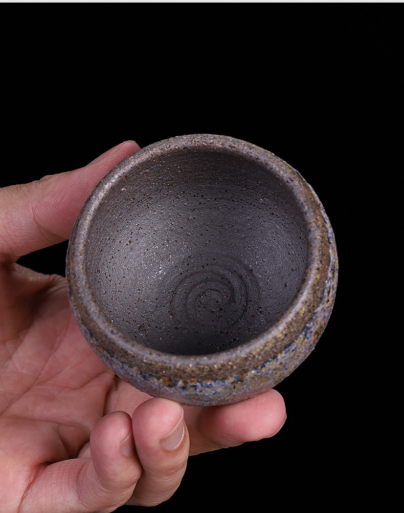 Rock ore iron tire master cup single CPU who the pottery famous museum in same old Rock kunfu tea cup