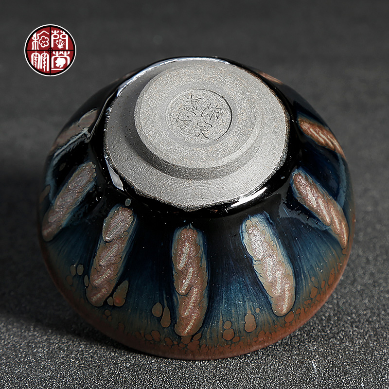 Kowloon wings light jianyang master cup single CPU kung fu tea bowl with a single large building up built single lamp cup