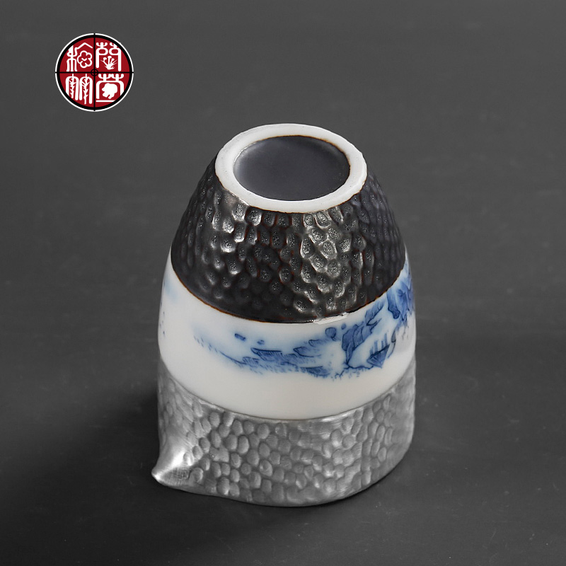 Tasted silver gilding and rivers and a cup of kunfu tea tea ware domestic Japanese tea set points blue and white porcelain ceramic fair keller cups