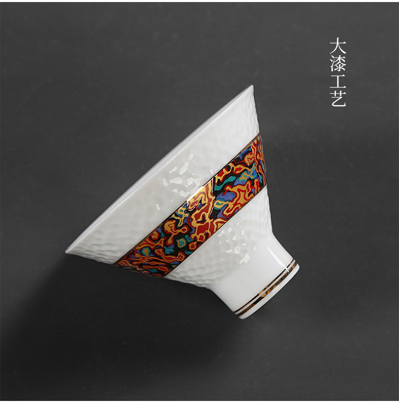 The Master cup bowl with single ceramic tea set perfectly playable cup cup retro move big Japanese kung fu tea cup single trumpet