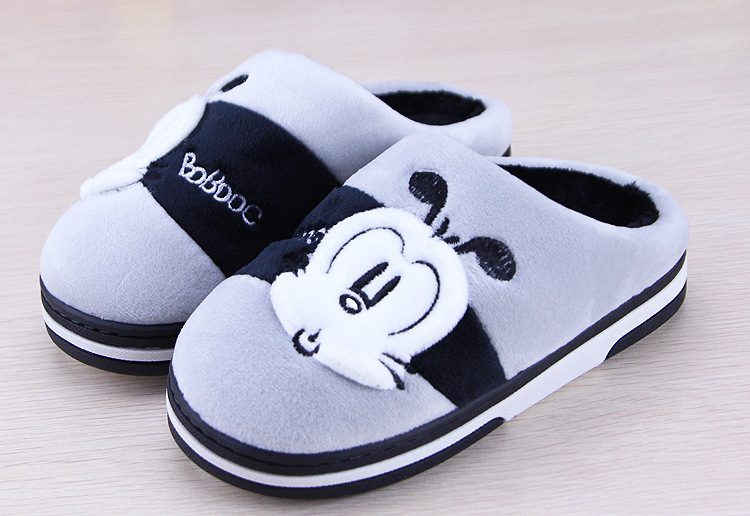 Bobdog / Babu đậu đàn ông và phụ nữ mới siêu mềm nhung nhà dép bông trong nhà thoáng khí đôi trẻ em dép bông dép adidas