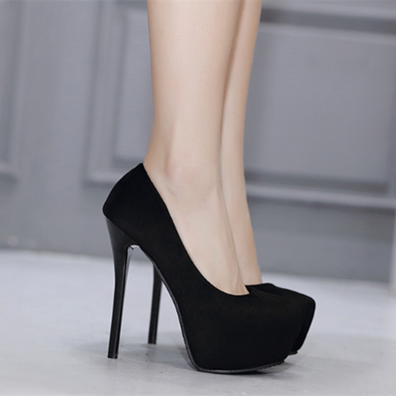 High-Heeled Shoes for Women, Stiletto Heels 10cm, Waterproof Platform Flats, Women's Nightclub Model Catwalk Princess Shoes, Work Shoes, Small Size 3233