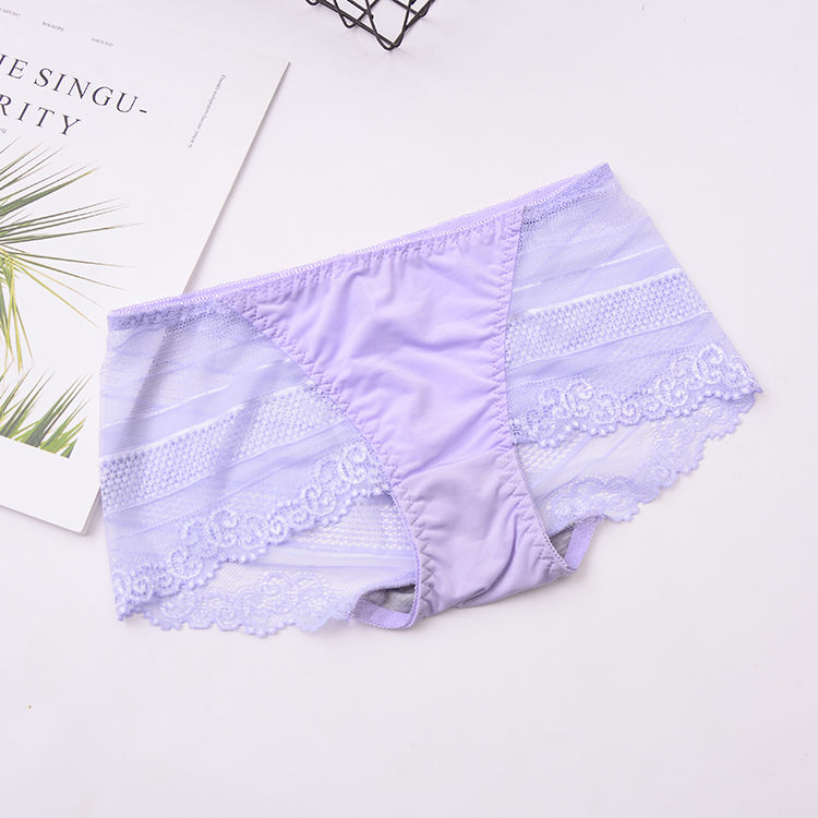 [4 miếng 19.9] J ~ 9 quần lót ren nữ nhẹ nhàng gợi cảm thoải mái thoáng khí liền quần eo quần sịp