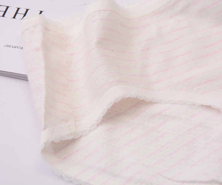 [4 miếng 19,9] J ~ 13 quần sịp sọc ở eo và hông cô gái bằng vải cotton bên ren quần lot nữ