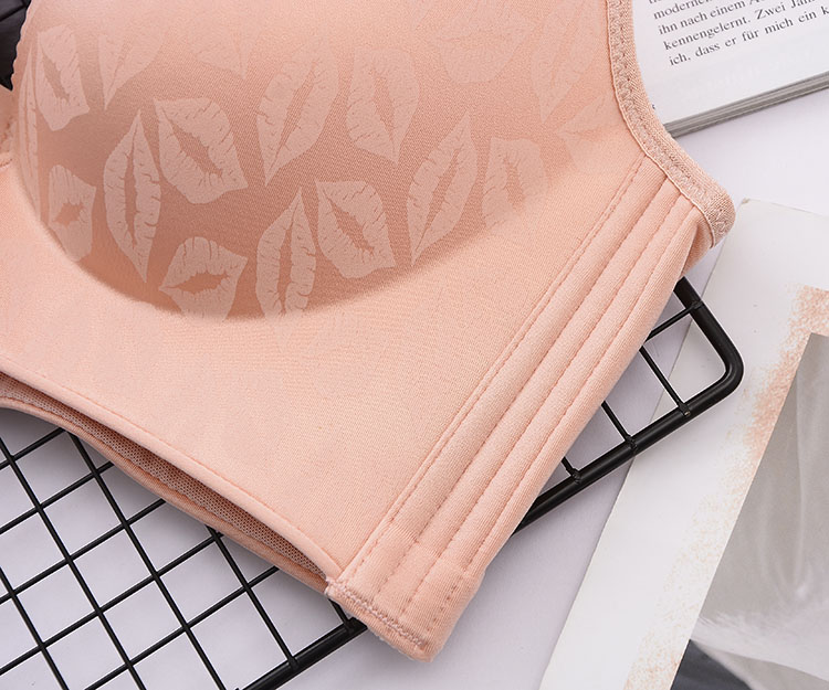 F ~ 12 AB cup cup jacquard liền mạch đồ lót vô hình nữ mùa hè không có vòng thép thoải mái thoáng khí áo ngực áo ngực nhỏ DK