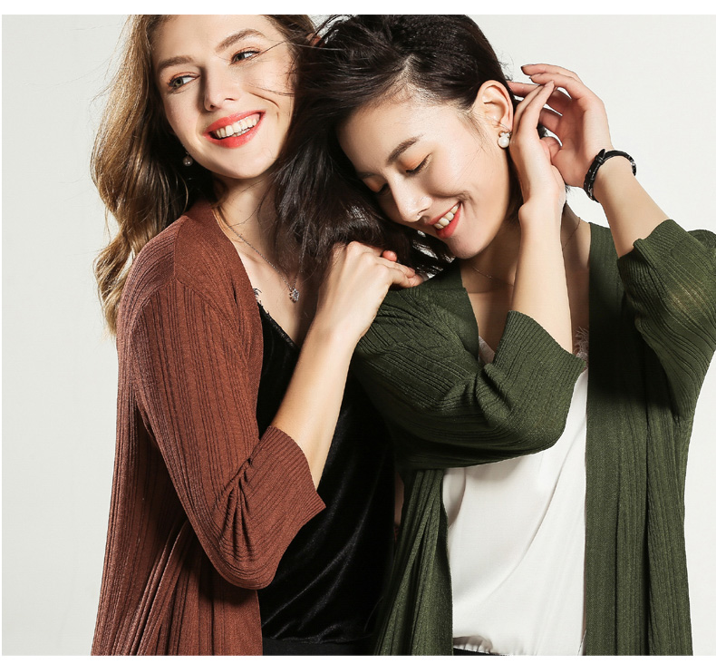 Áo len dài áo len nữ cổ tròn dài tay