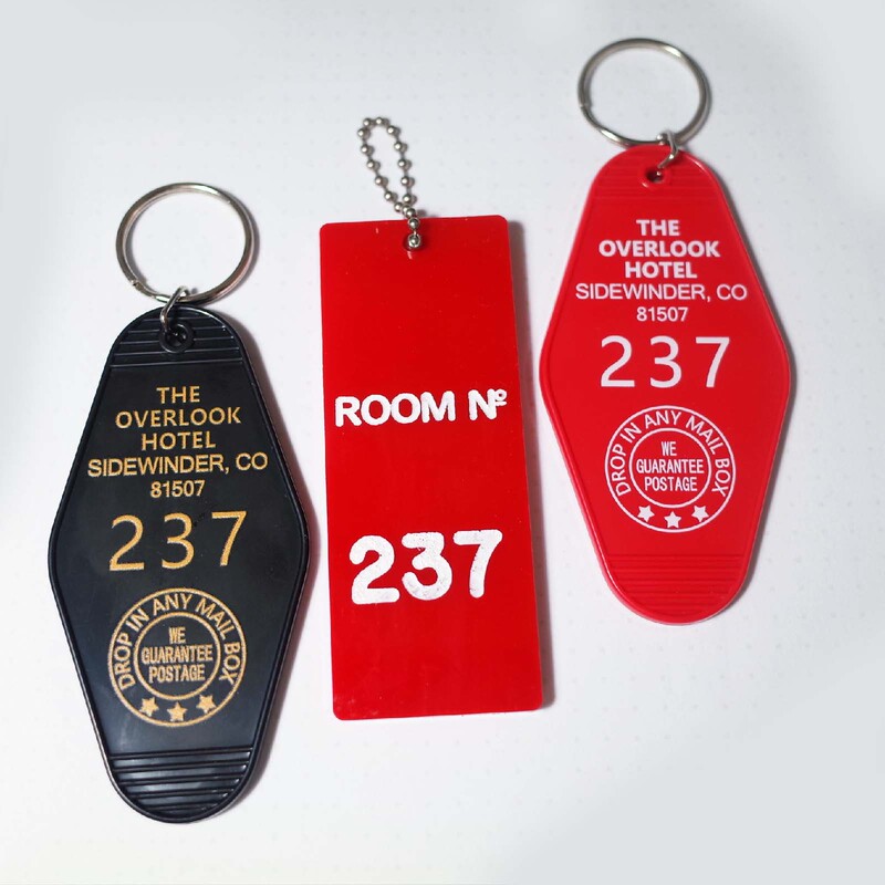 Theshining Theme Theshining Keychain Movie Fan Overlook Panoramic Hotel Room Card Pendant Accessories