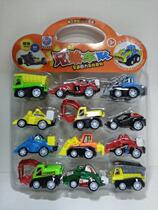 Childrens pull back engineering car mini taxi combat aircraft military fire truck training institution gift toy