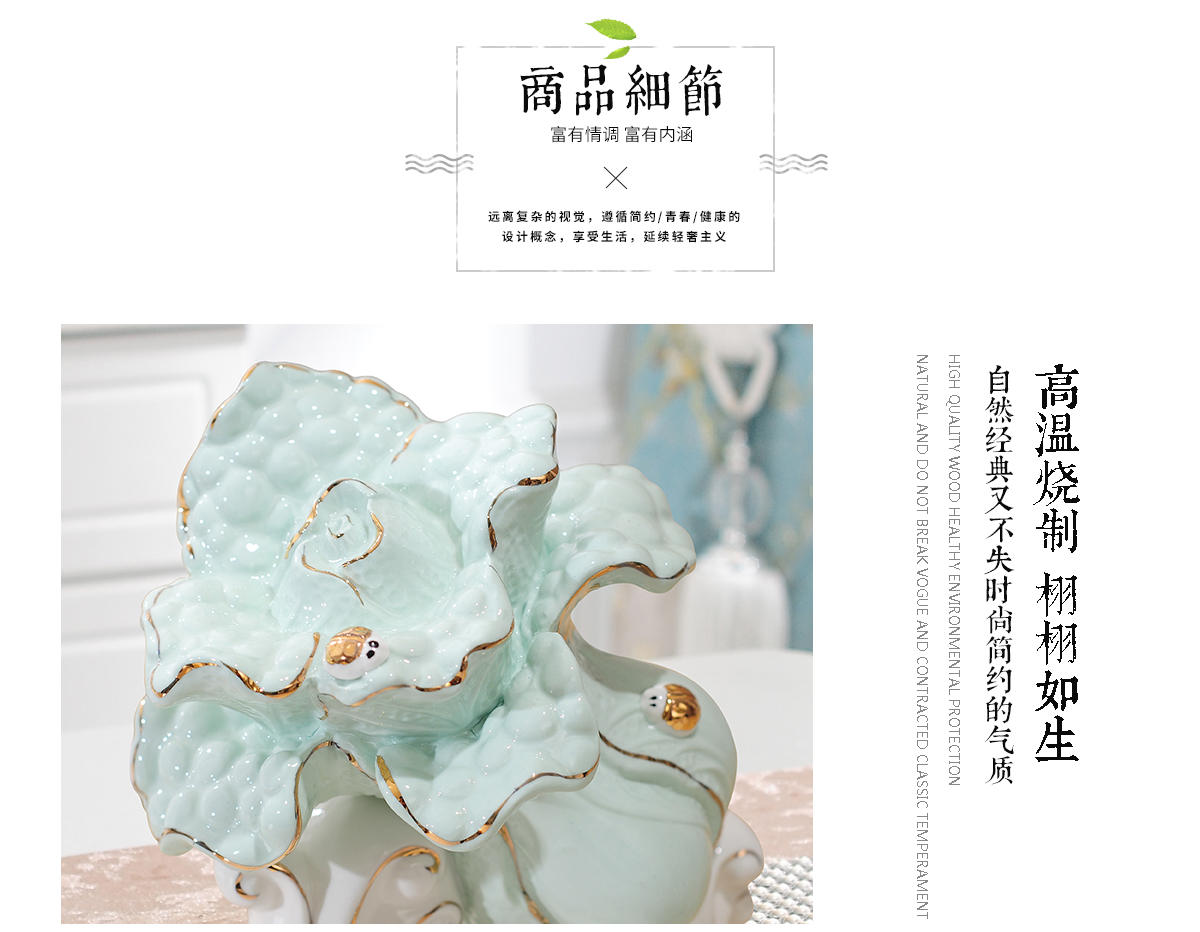 Lucky gốm bắp cải trang trí văn phòng phòng khách trang trí nội thất tủ rượu sáng tạo quà tặng dcor phòng ngủ vintage