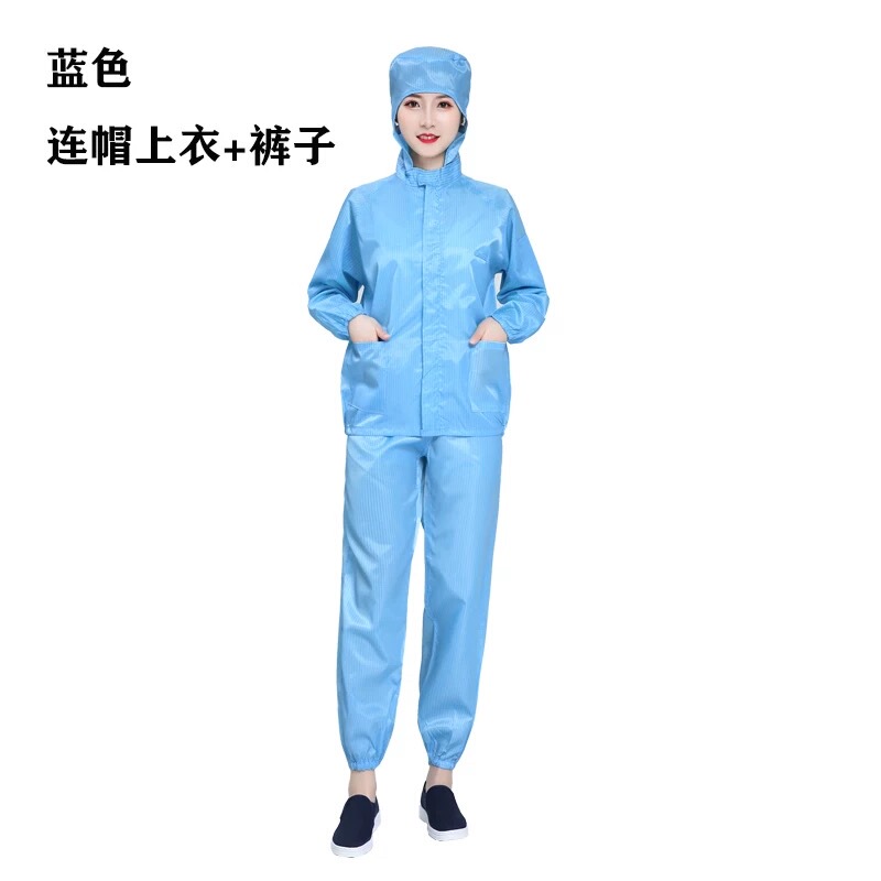 Anti-Static Hooded Two-Piece Suit for Dust-Free Protection in Food and Pharmaceutical Sterile Workshops, Electronic Factories, and Purification Workwear for Men and Women Anti-Static Hooded Two-Piece Suit for Dust-Free Protection in Food and Pharmaceutical Sterile Workshops, Electronic Factories, and Purification Workwear for Men and Women