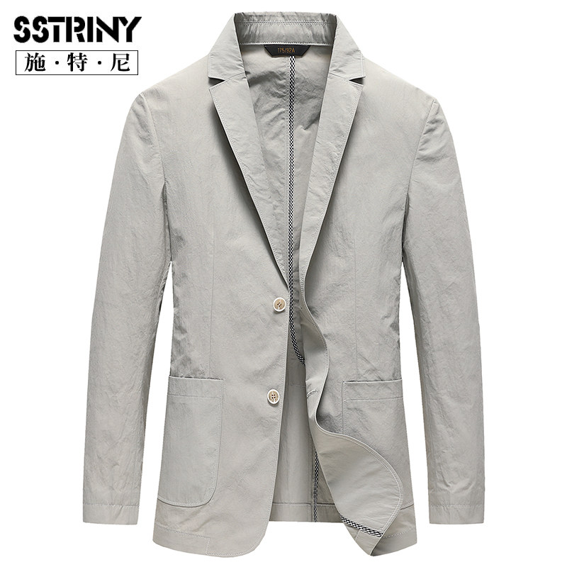 Stenay Spring Men's Thin Light Casual Suit Slim Small Suit No Ribb Single West Top Jacket Man