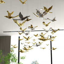 Indoor pendant kindergarten wedding home hotel shopping mall ceiling pendant engineering decoration acrylic bird