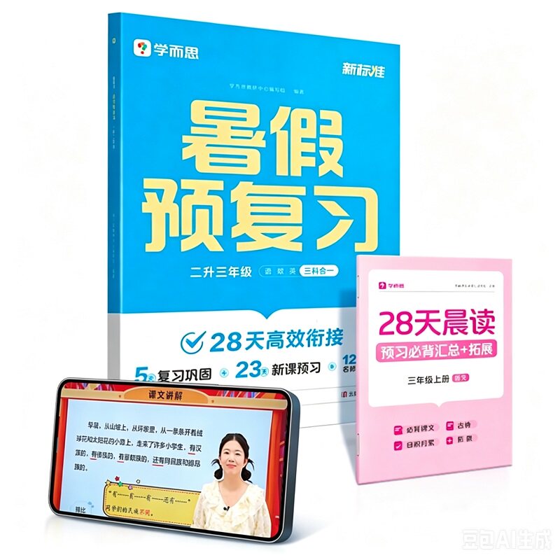 【学而思旗舰店】2026暑假预复习小学语文数学英语三合一暑假作业每日一练假期预习暑假规划一年级二年级三年级复习一本通领跑计划