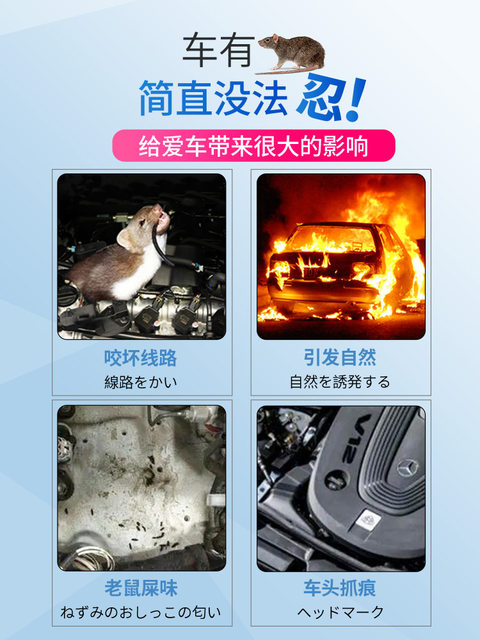 Car Rat Repellent Paste for Vehicle Interior Engine Compartment, Car-Mounted Rat Repellent, Anti-Rat Device, Specialized Rat Repellent