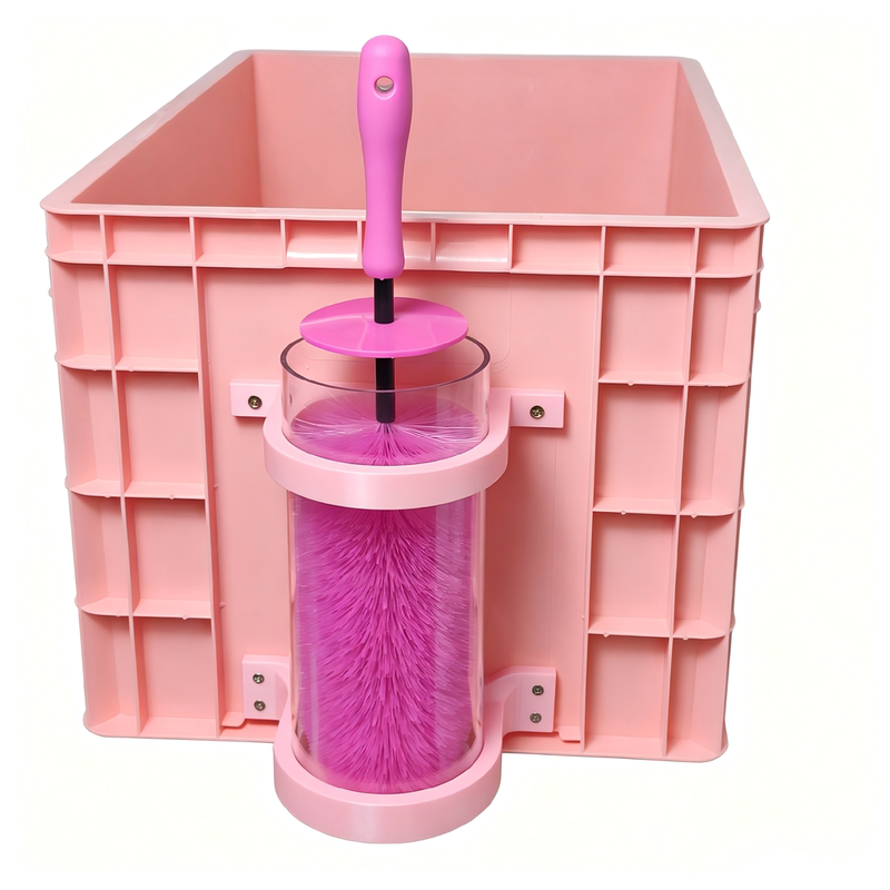 Wheel Brush Christmas Tree-Shaped Car Wash Brush Storage Bucket with Hose Clamp, Soft Bristle Brush Tool, Car Cleaning Magic Tool with Storage Hose Clamp
