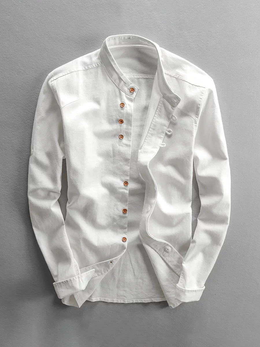 Ethnic shirt, long-sleeve, jacket, Chinese style, ethnic style, cotton and linen